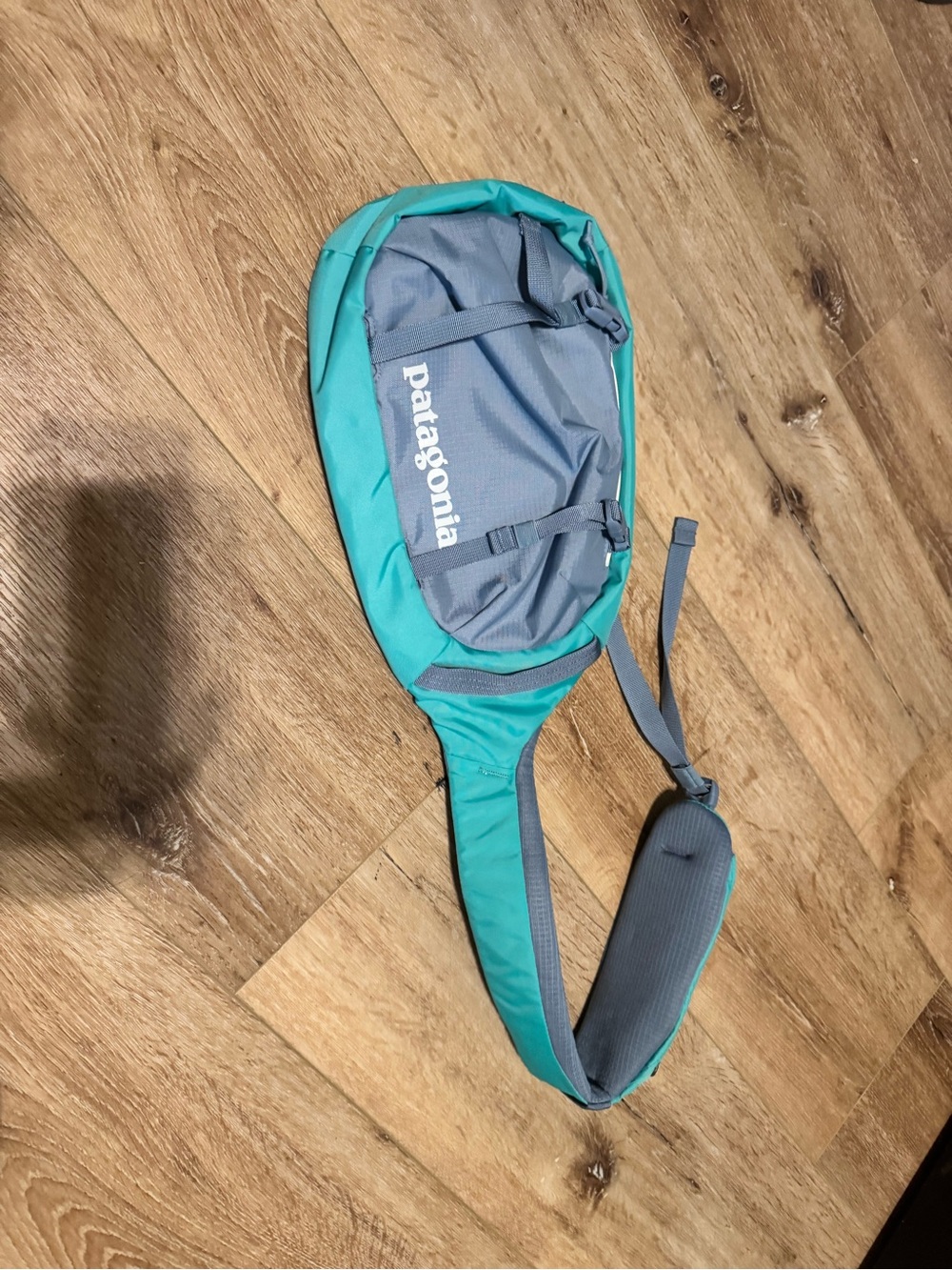 Patagonia Teal/Gray Sling Bag - Lightweight Crossbody for unisex